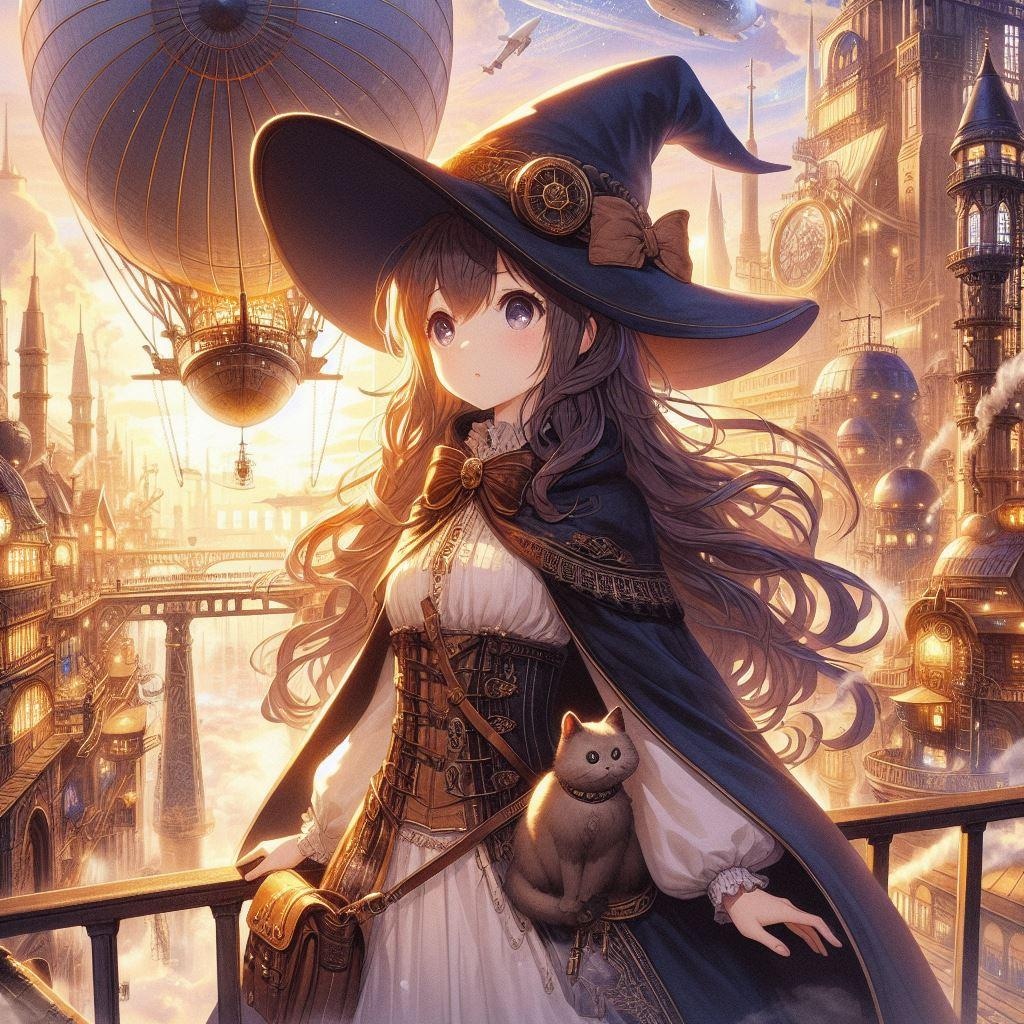 飛行船と魔法少女 ／ スチームパンク