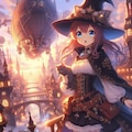 飛行船と魔法少女 ／ スチームパンク 5枚目