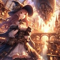 飛行船と魔法少女 ／ スチームパンク 3枚目