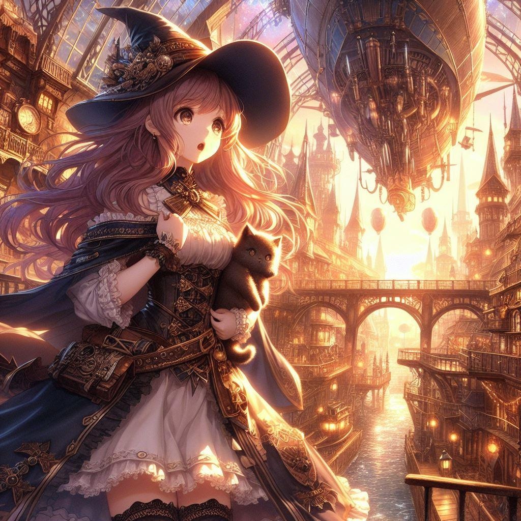 飛行船と魔法少女 ／ スチームパンク