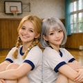 【masamin先輩のまねっこ投稿】チャーミー💛里美ちゃんと一緒に💛四時間目の体育です 3枚目