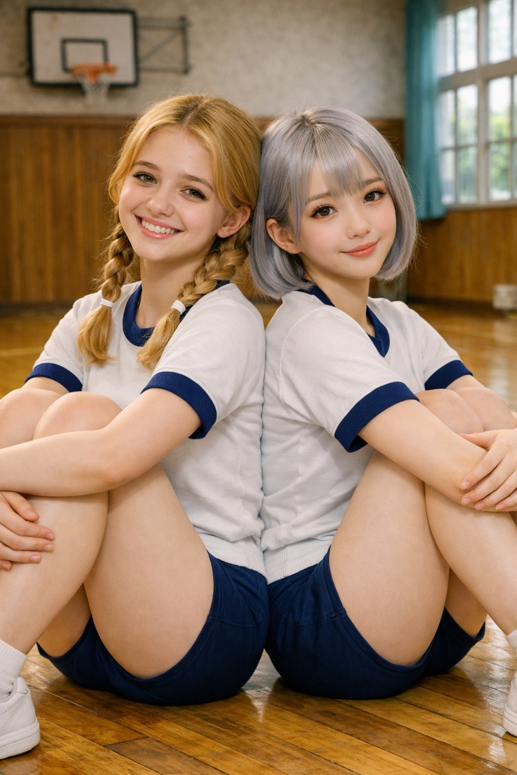 【masamin先輩のまねっこ投稿】チャーミー💛里美ちゃんと一緒に💛四時間目の体育です