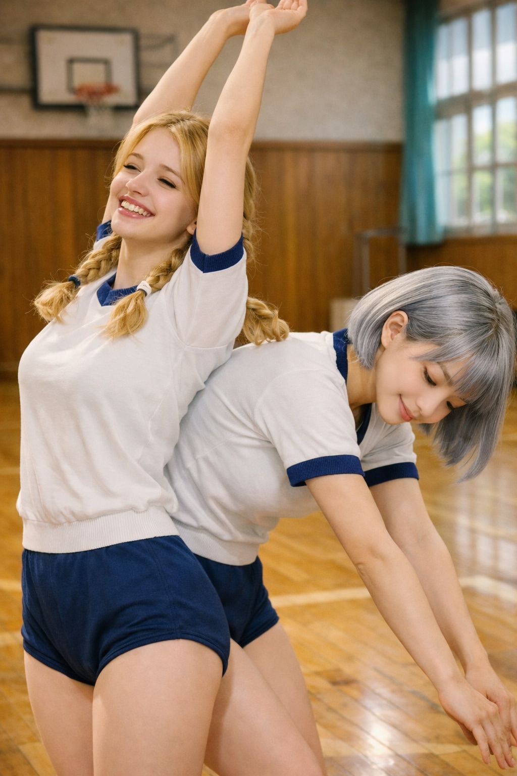 【masamin先輩のまねっこ投稿】チャーミー💛里美ちゃんと一緒に💛四時間目の体育です