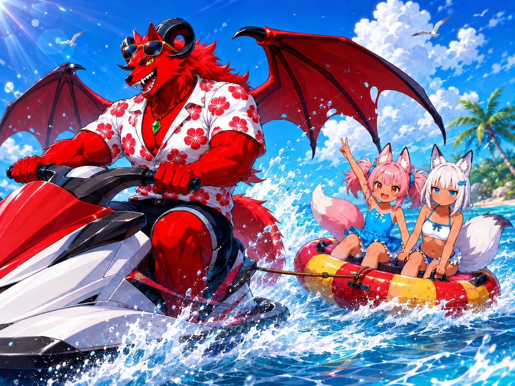 エメウルゴス様と夏を満喫
