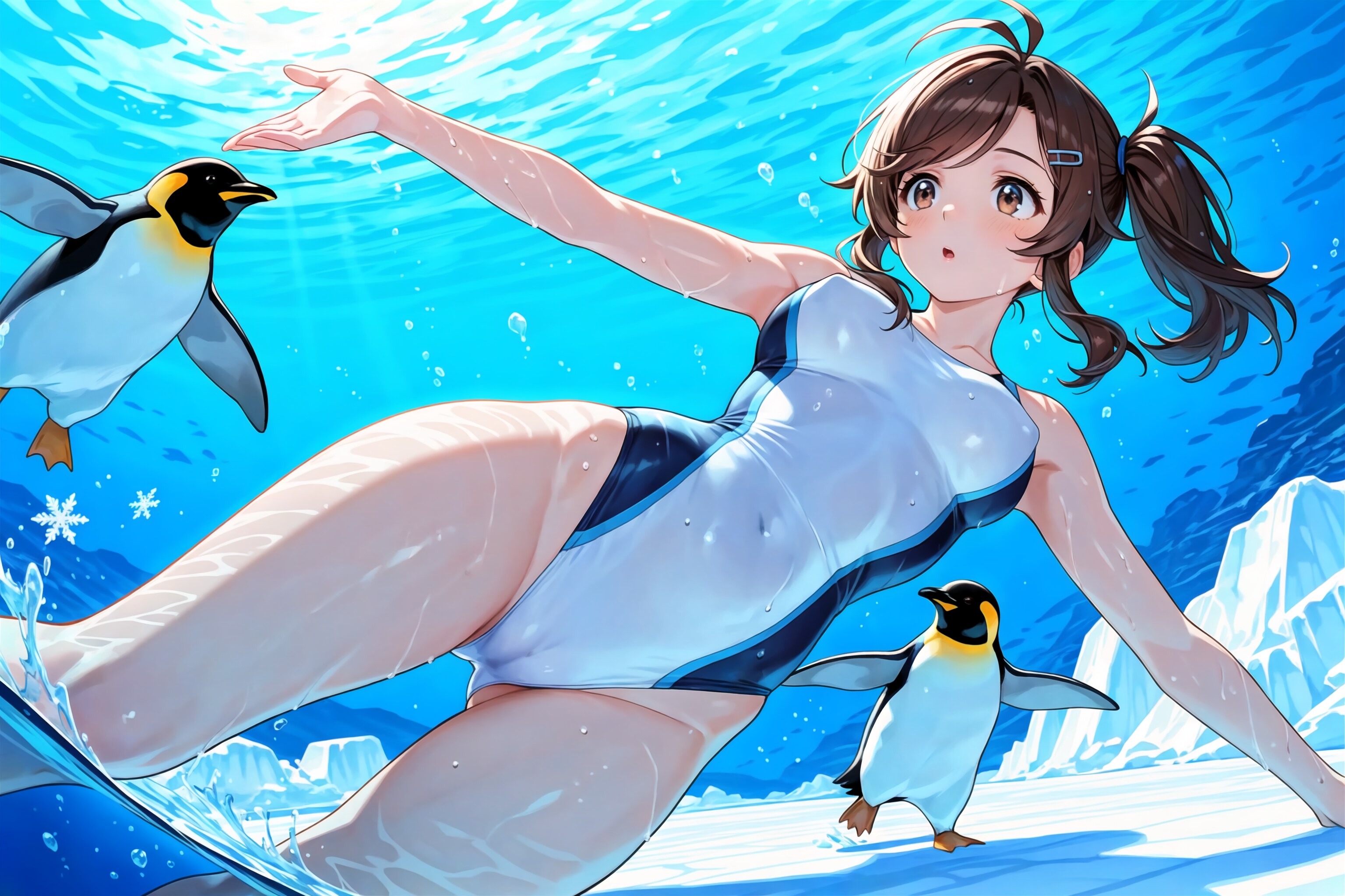 氷河水泳