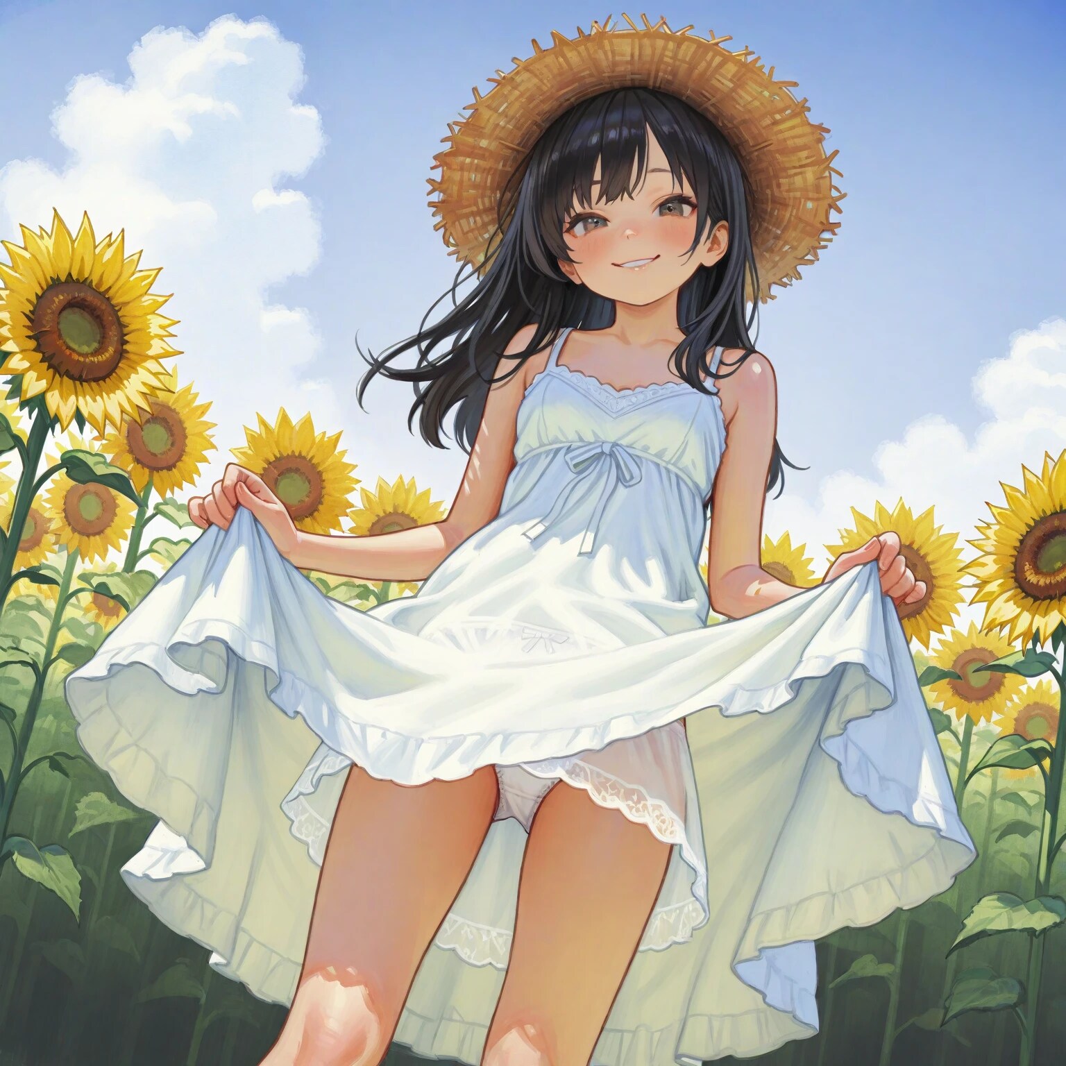 ひまわり畑の誘惑