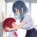 有馬かなに壁ドンをする黒川あかね 7枚目