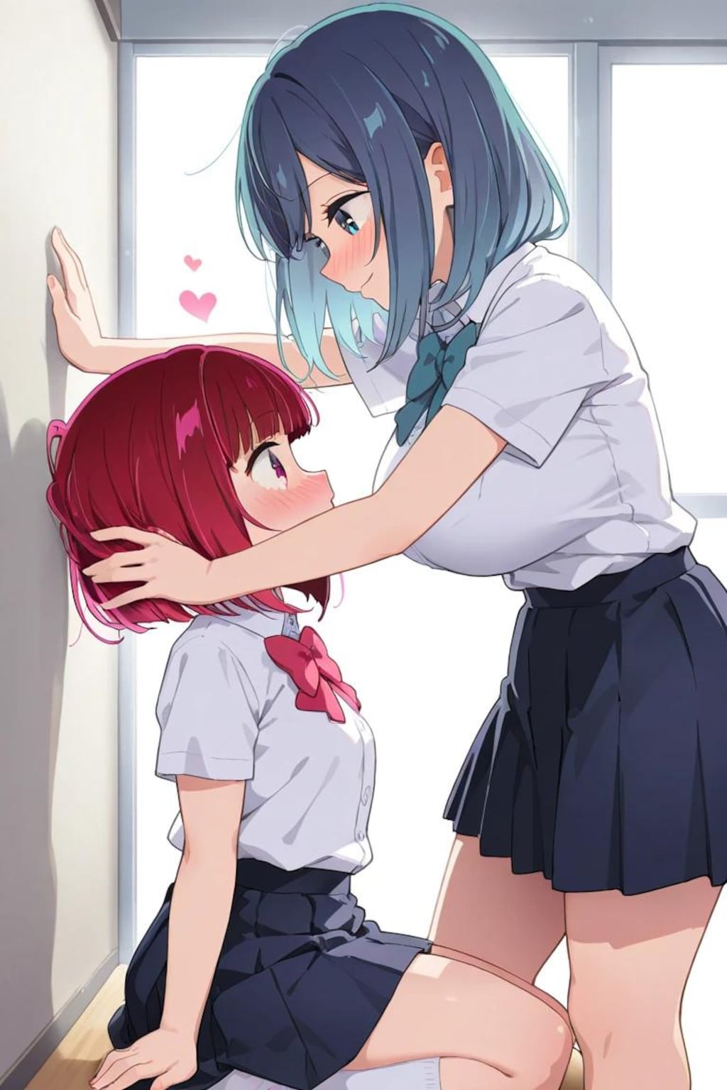 有馬かなに壁ドンをする黒川あかね