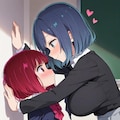 有馬かなに壁ドンをする黒川あかね 8枚目