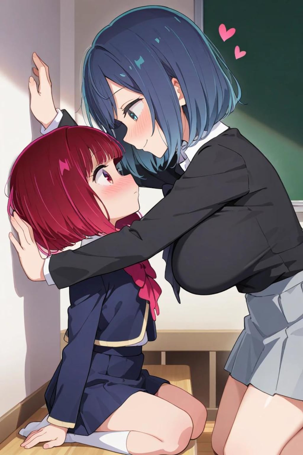 有馬かなに壁ドンをする黒川あかね
