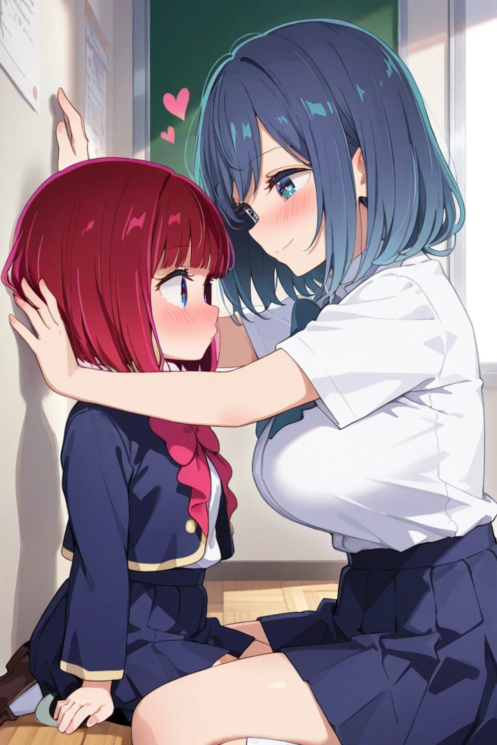 有馬かなに壁ドンをする黒川あかね