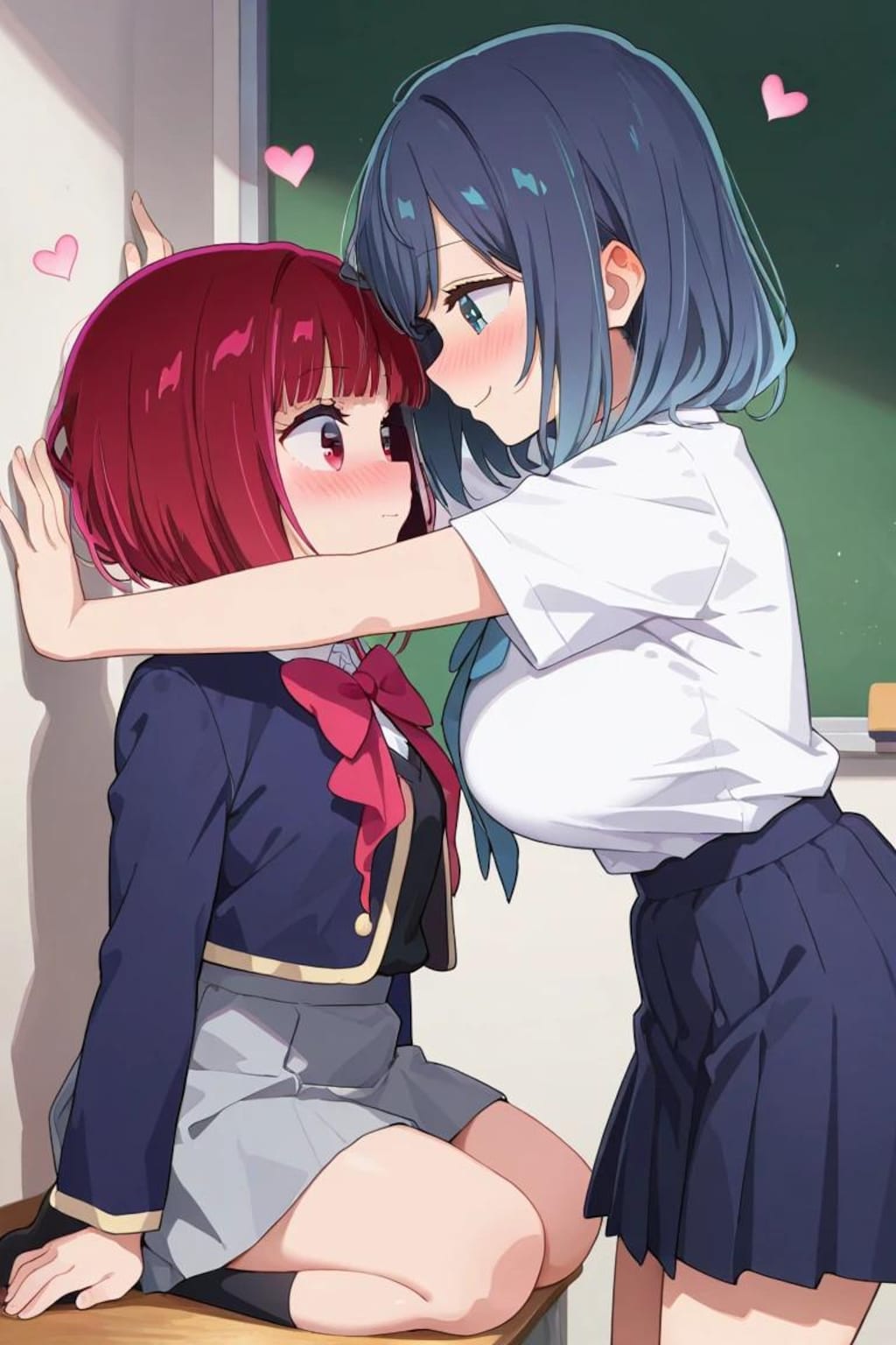有馬かなに壁ドンをする黒川あかね