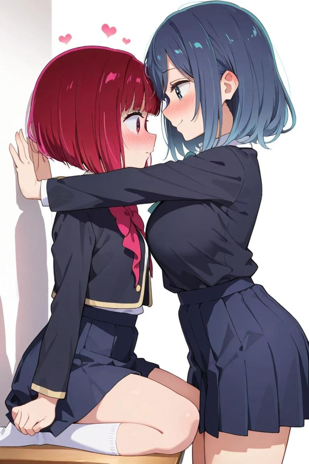 有馬かなに壁ドンをする黒川あかね