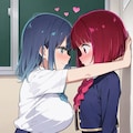 有馬かなに壁ドンをする黒川あかね 2枚目