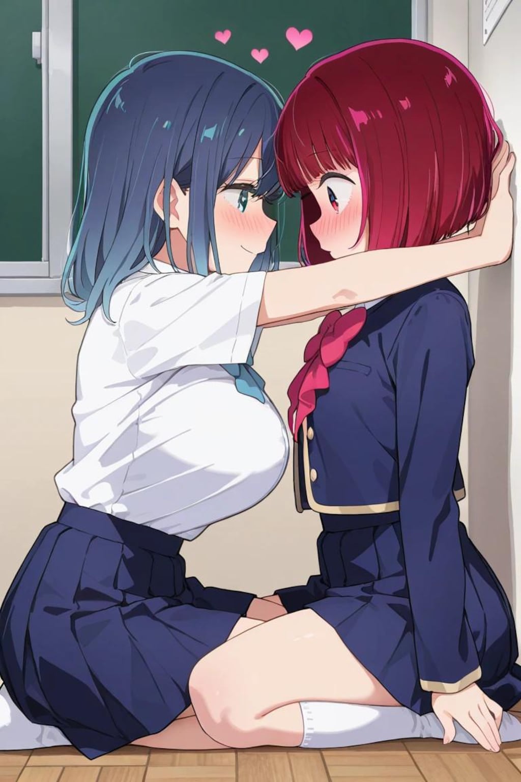 有馬かなに壁ドンをする黒川あかね