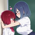 有馬かなに壁ドンをする黒川あかね 10枚目