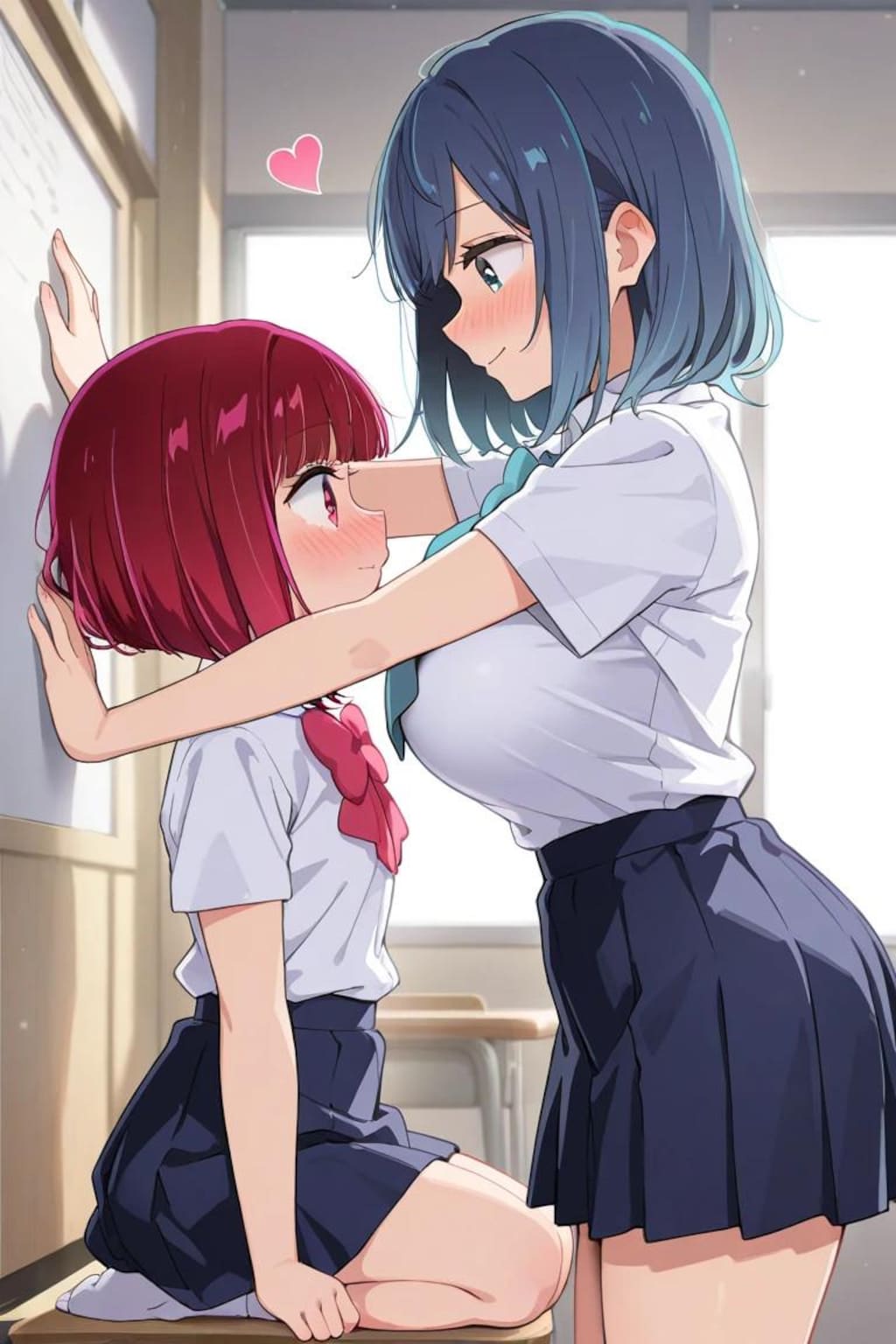 有馬かなに壁ドンをする黒川あかね