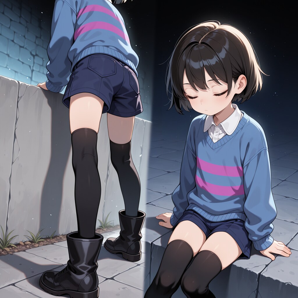 ニーソックスのフリスクつめ