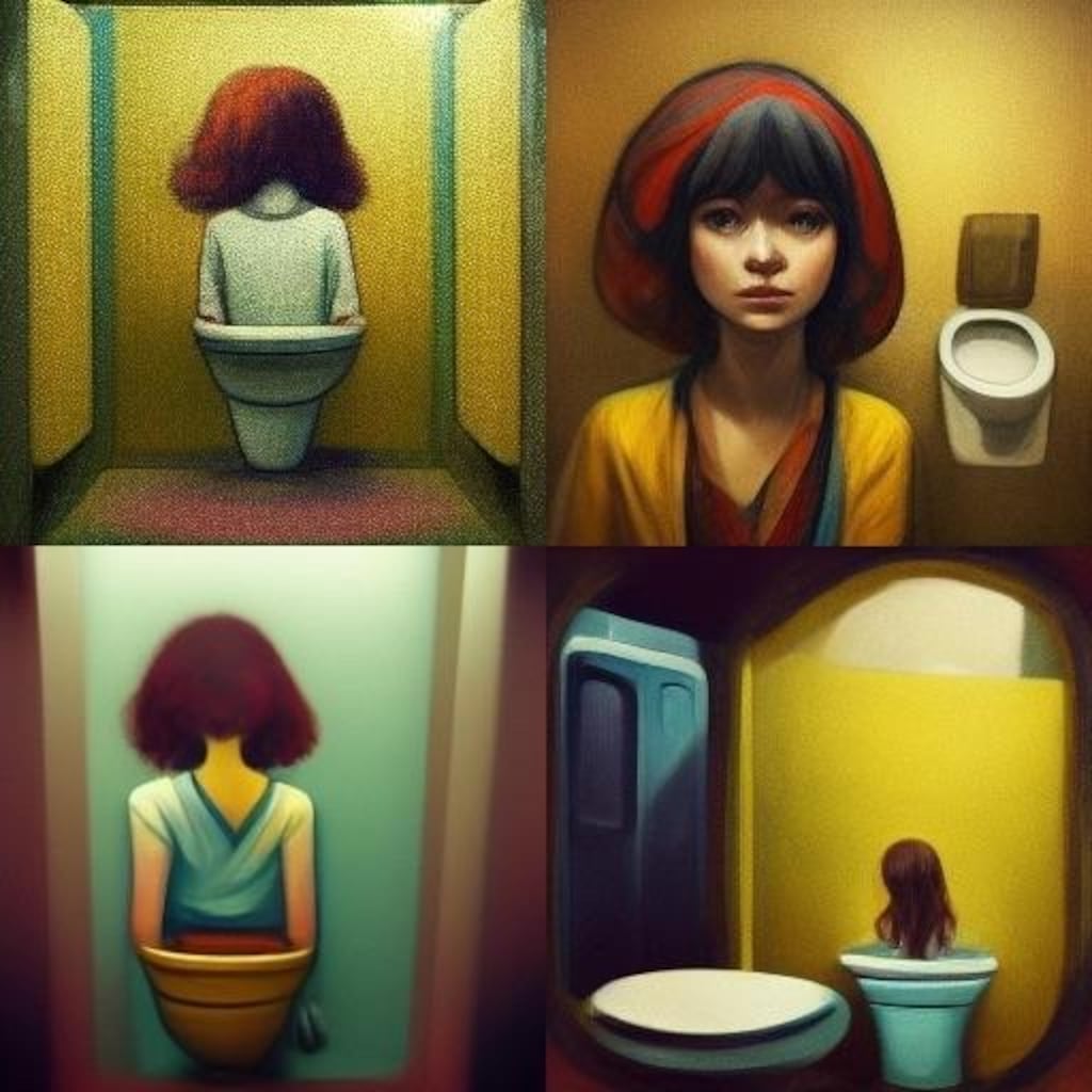 Girl In Toilet
