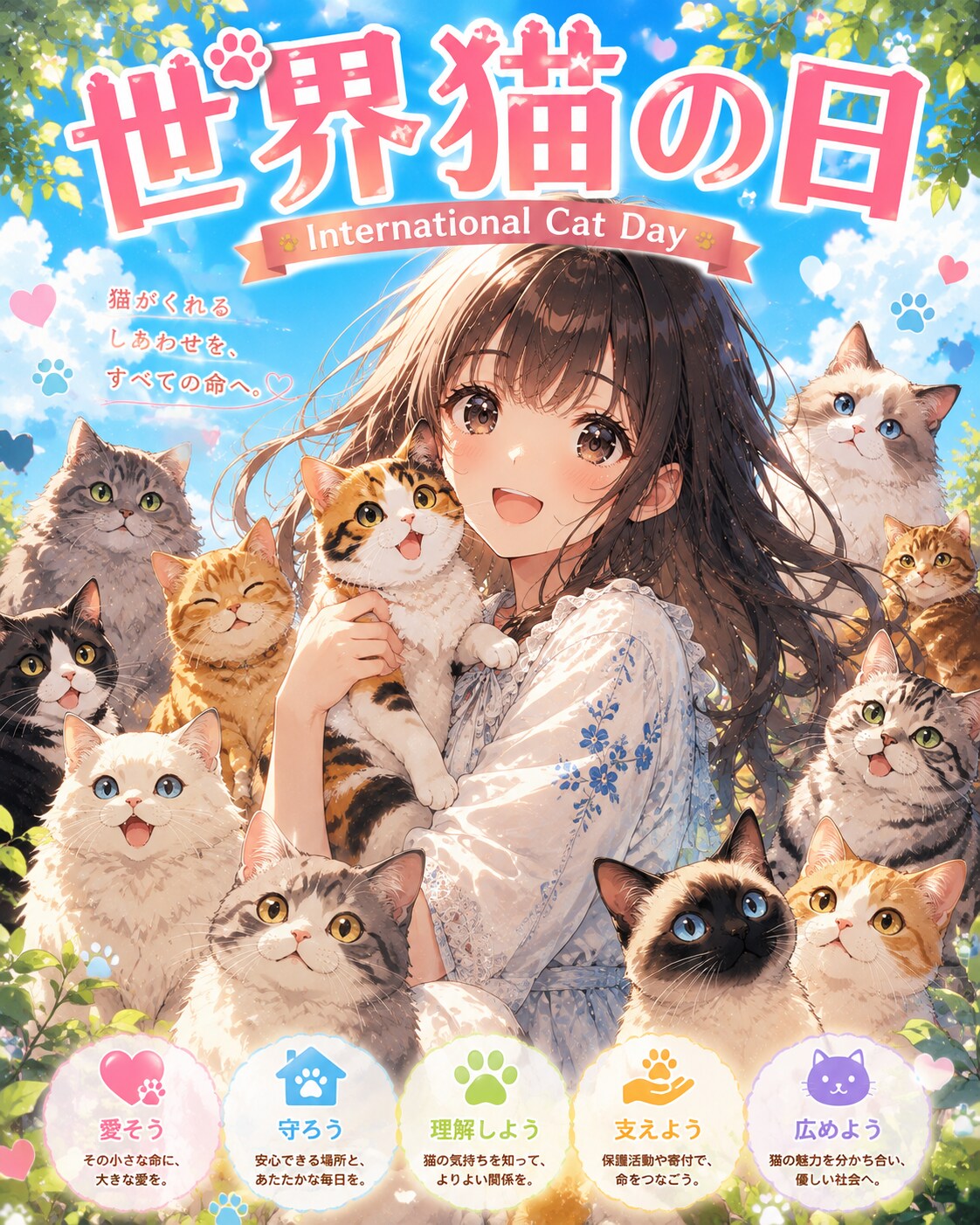 8月8日は世界猫の日。