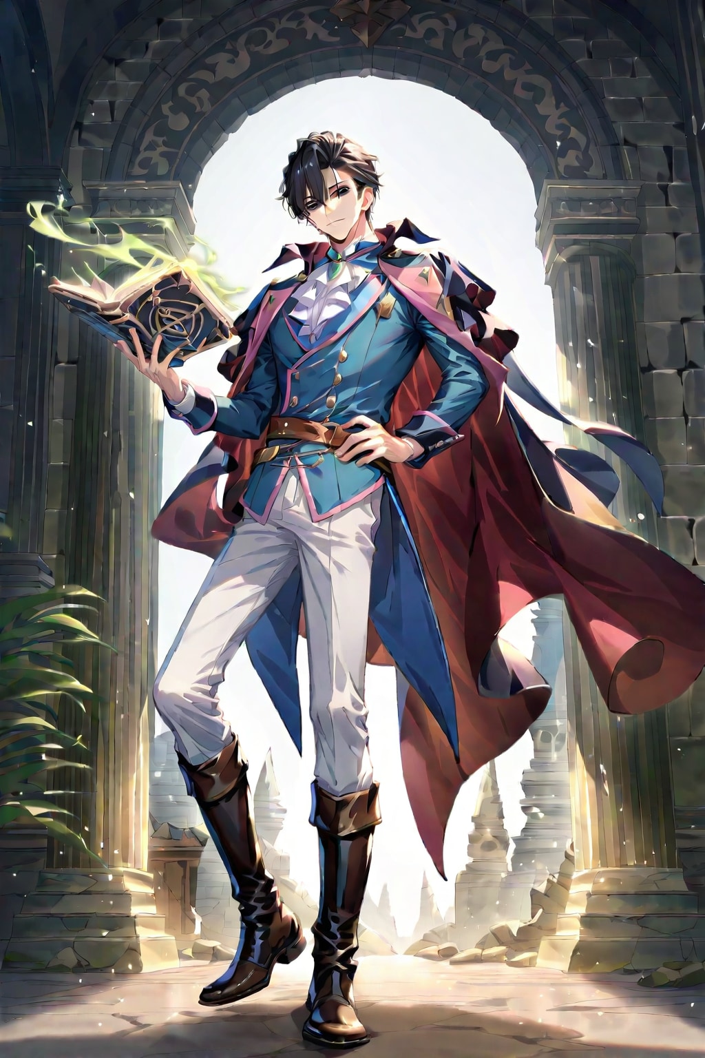 ファンタジーな洞窟地下、大きな男性学者2-3-3-9-6