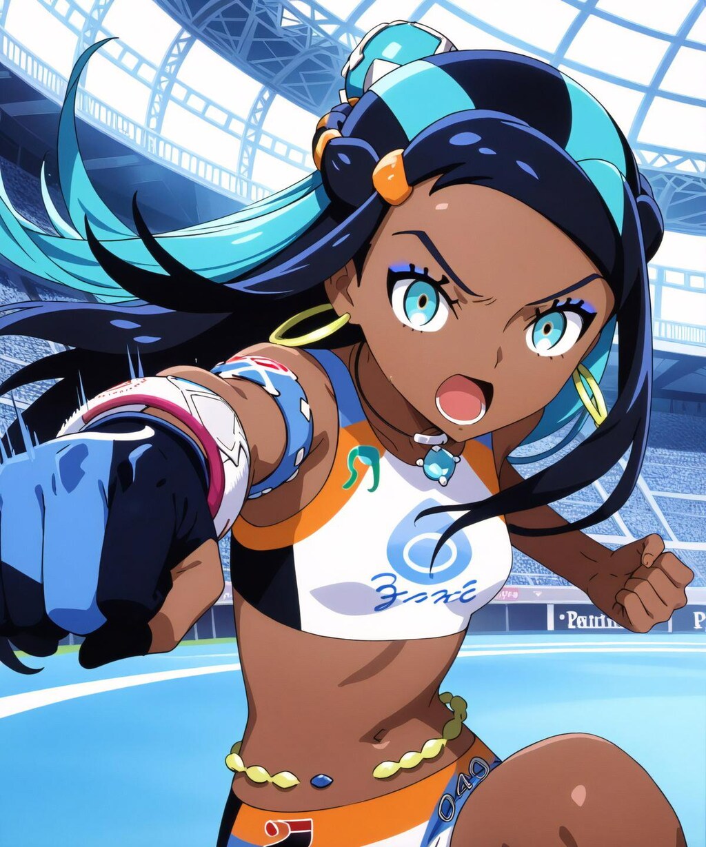 攻撃を仕掛けるが腕を取られてしまうルリナ