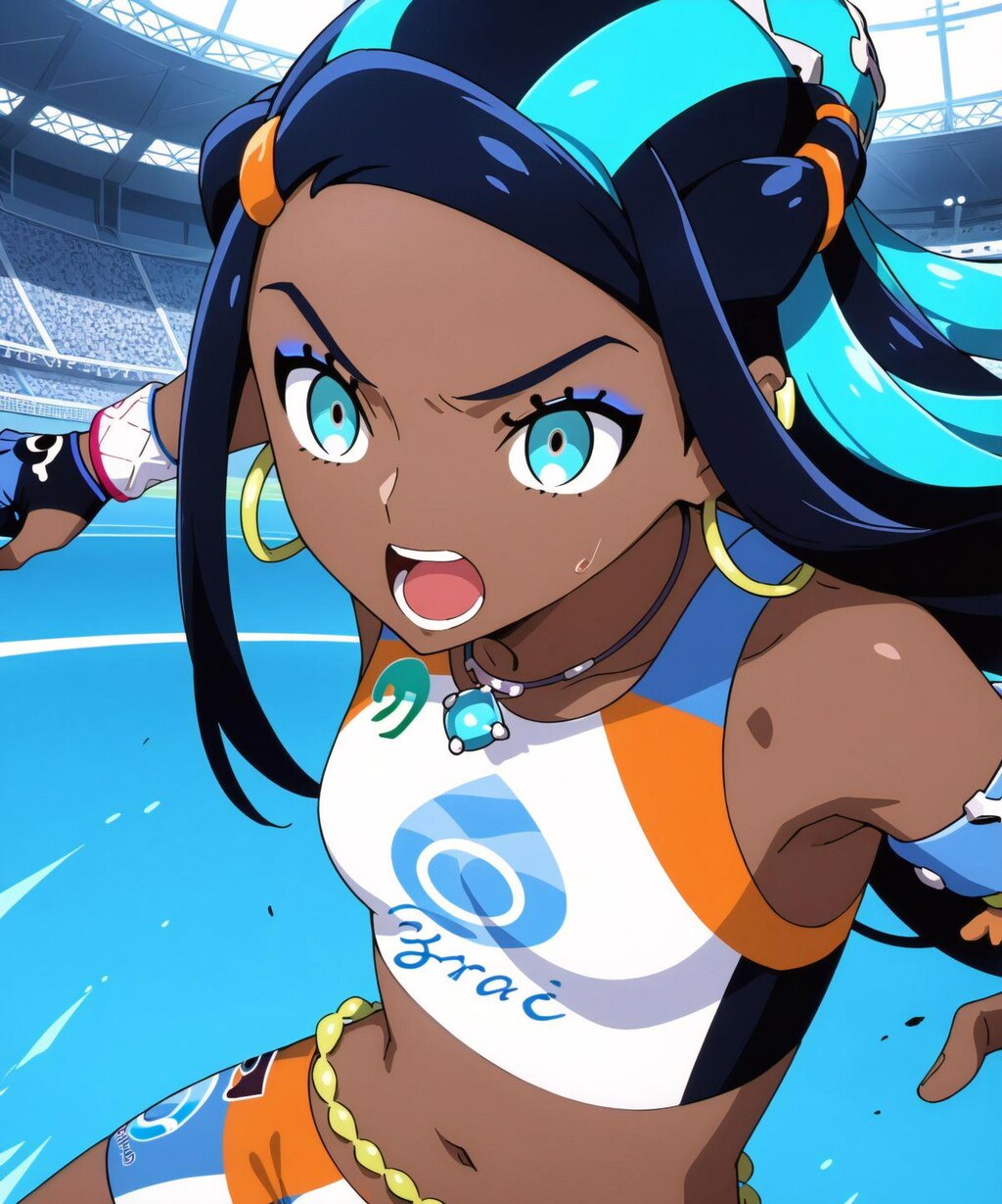 攻撃を仕掛けるが腕を取られてしまうルリナ