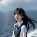 崖の上の女生徒 #3　女生徒シリーズ 2枚目