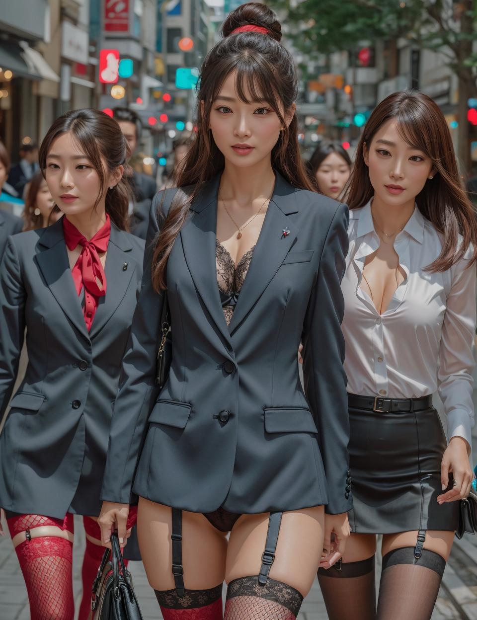 通勤中の秘書達💕