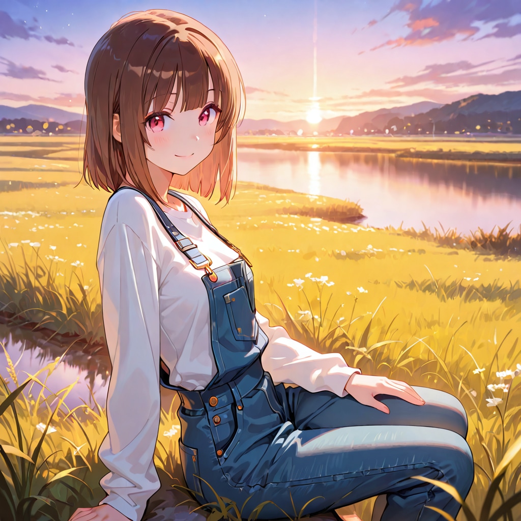 河川敷で | の人気AIイラスト・グラビア