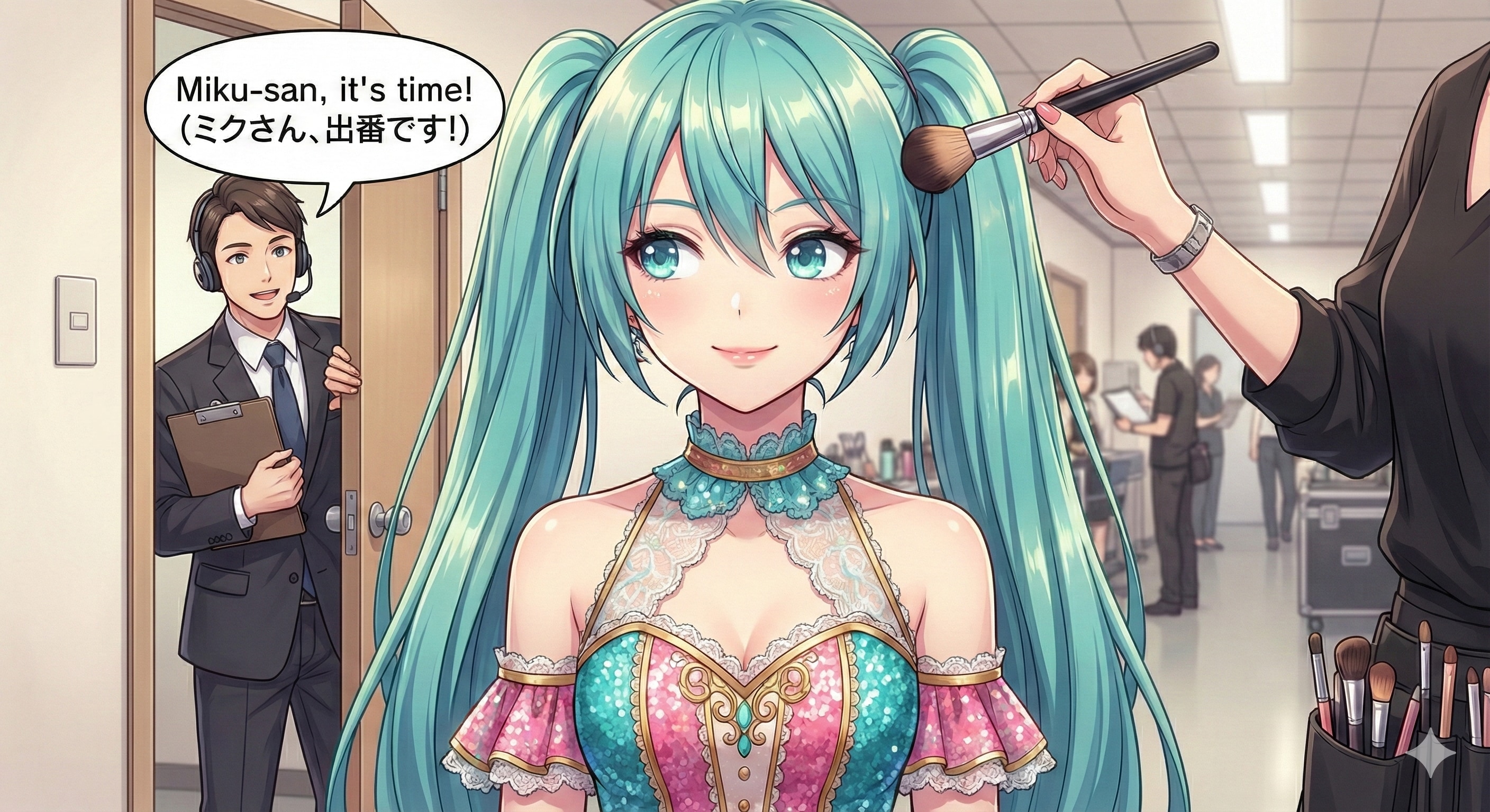 歌姫のスタンバイ　ミクさん、出番です！ | の人気AIイラスト・グラビア