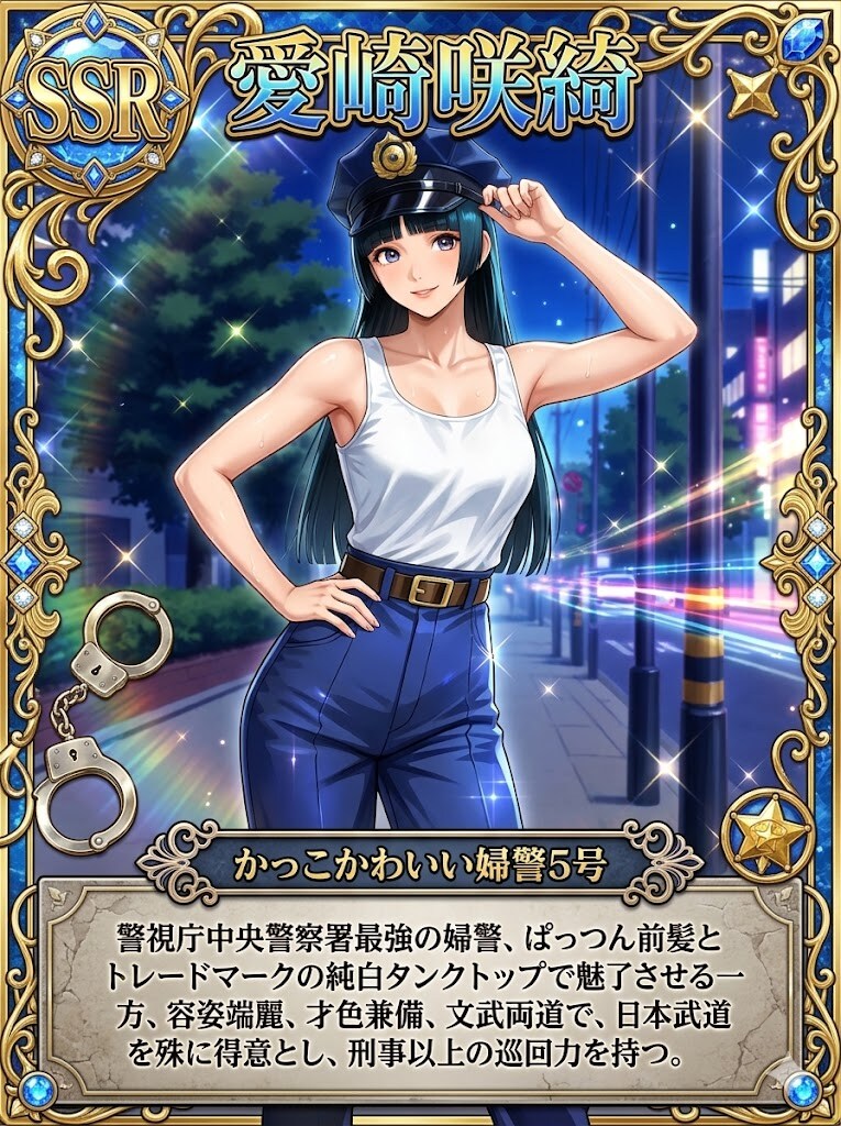 かっこかわいい婦警愛崎咲綺のSSRカード