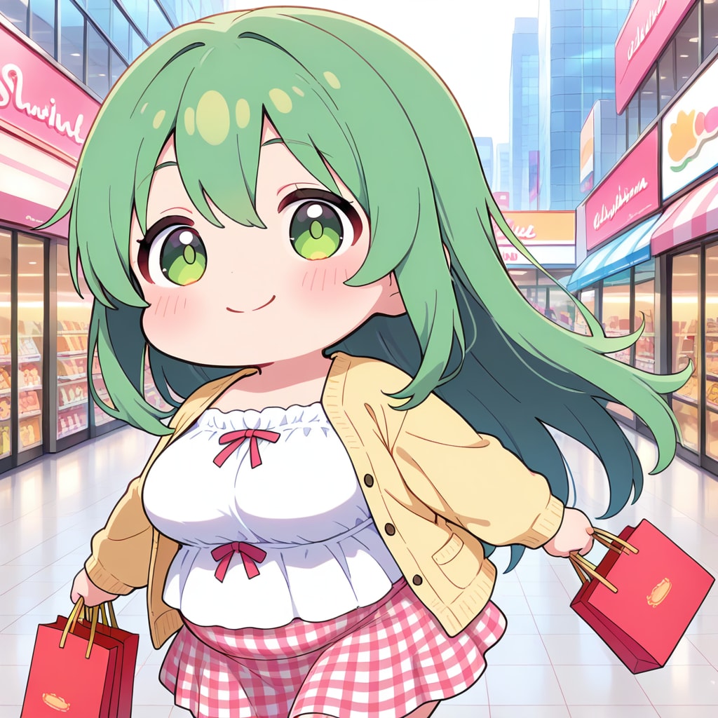 緑髪ちゃん・ちびキャラ風