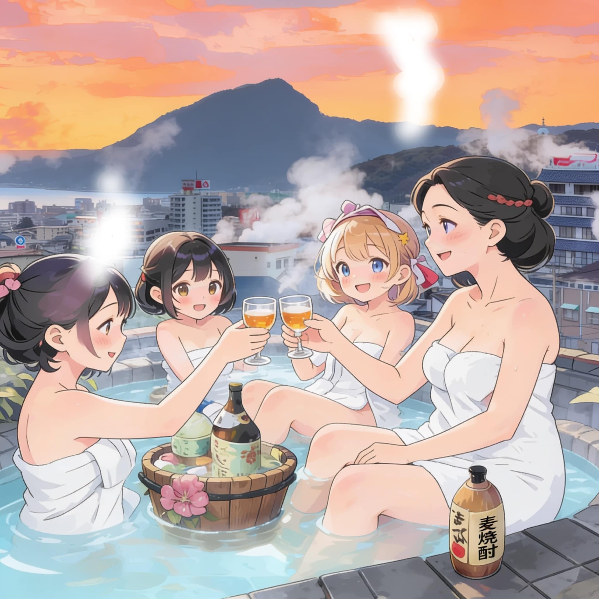 温泉といえば宴会、湯煙の町へようこそ。
