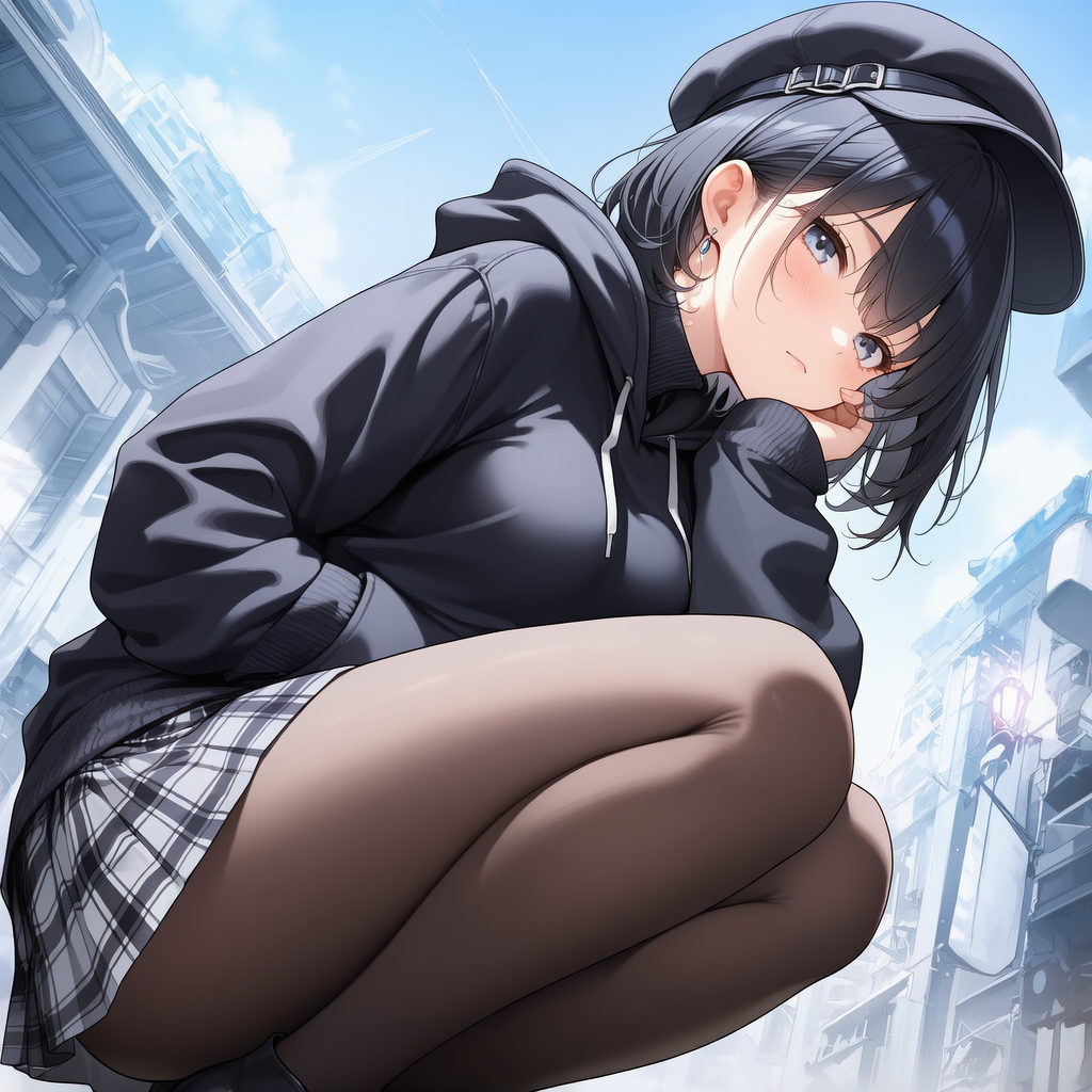 しゃがみこんだ