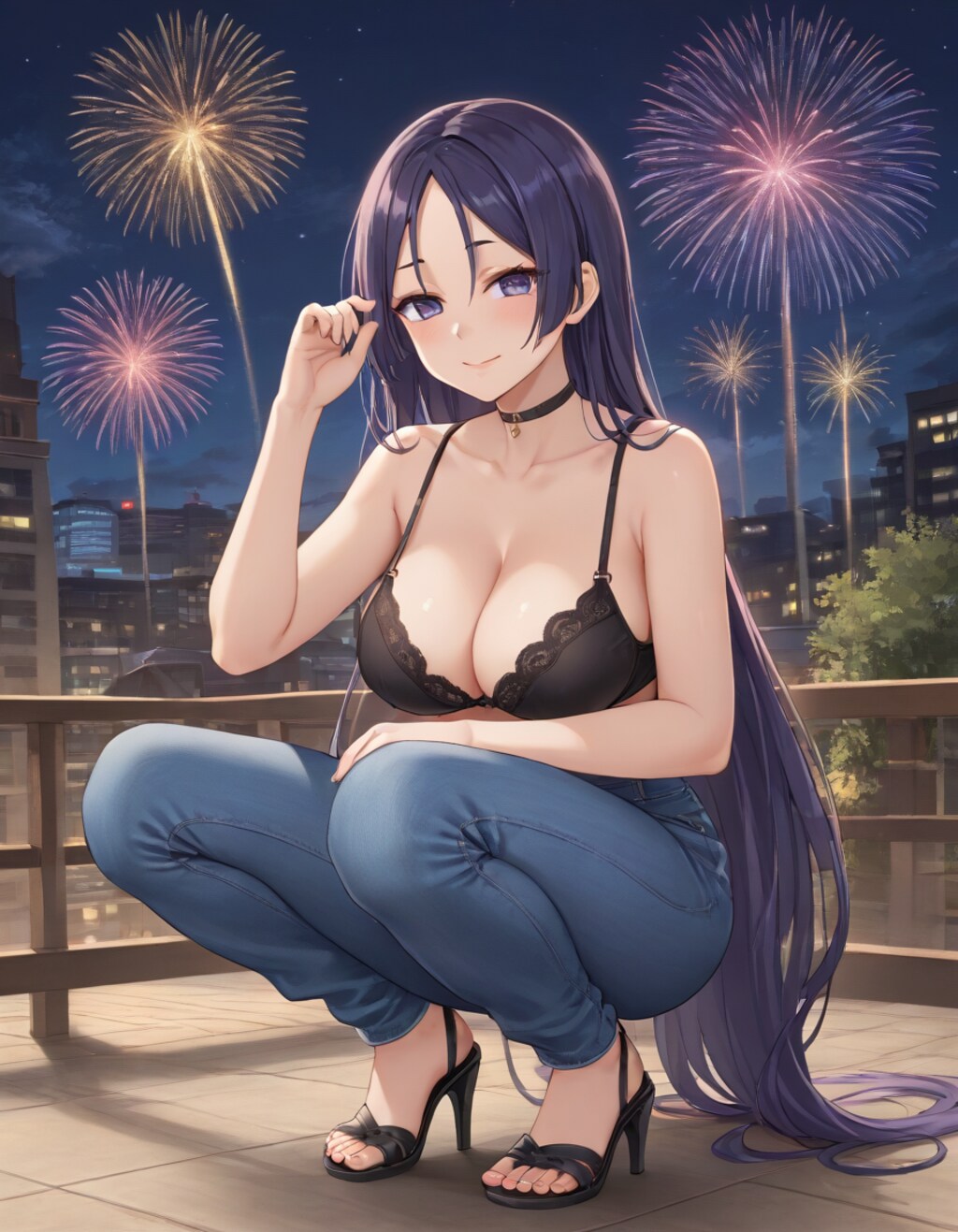 賴光の七夕の花火