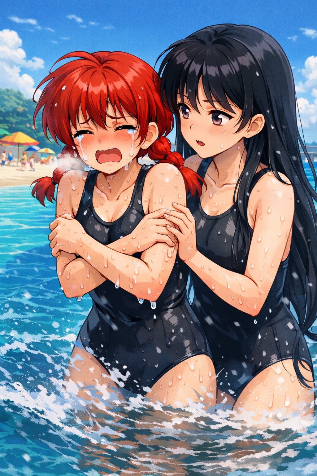 夏の海水浴場で | の人気AIイラスト・グラビア