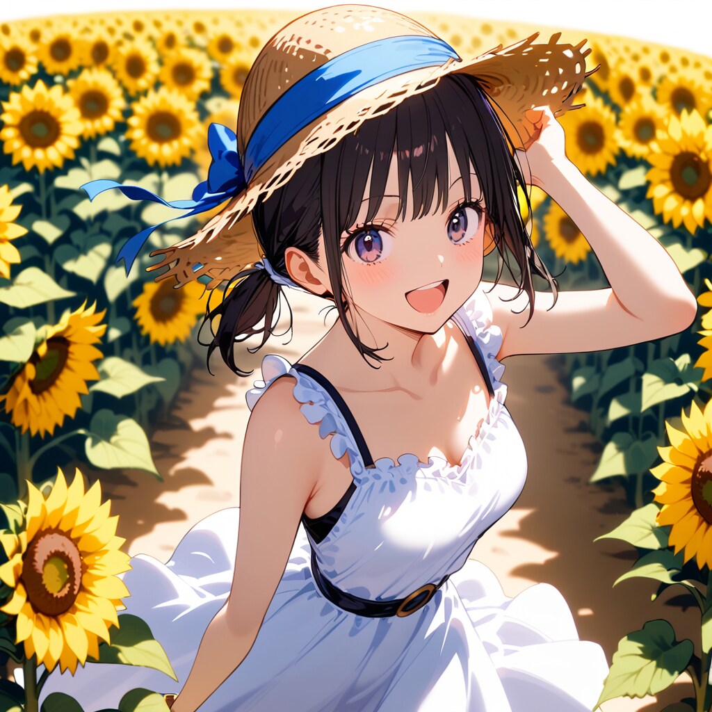 ひまわり畑の雫ちゃん