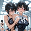 競泳水着の脱がすつもりが・・・ 2枚目