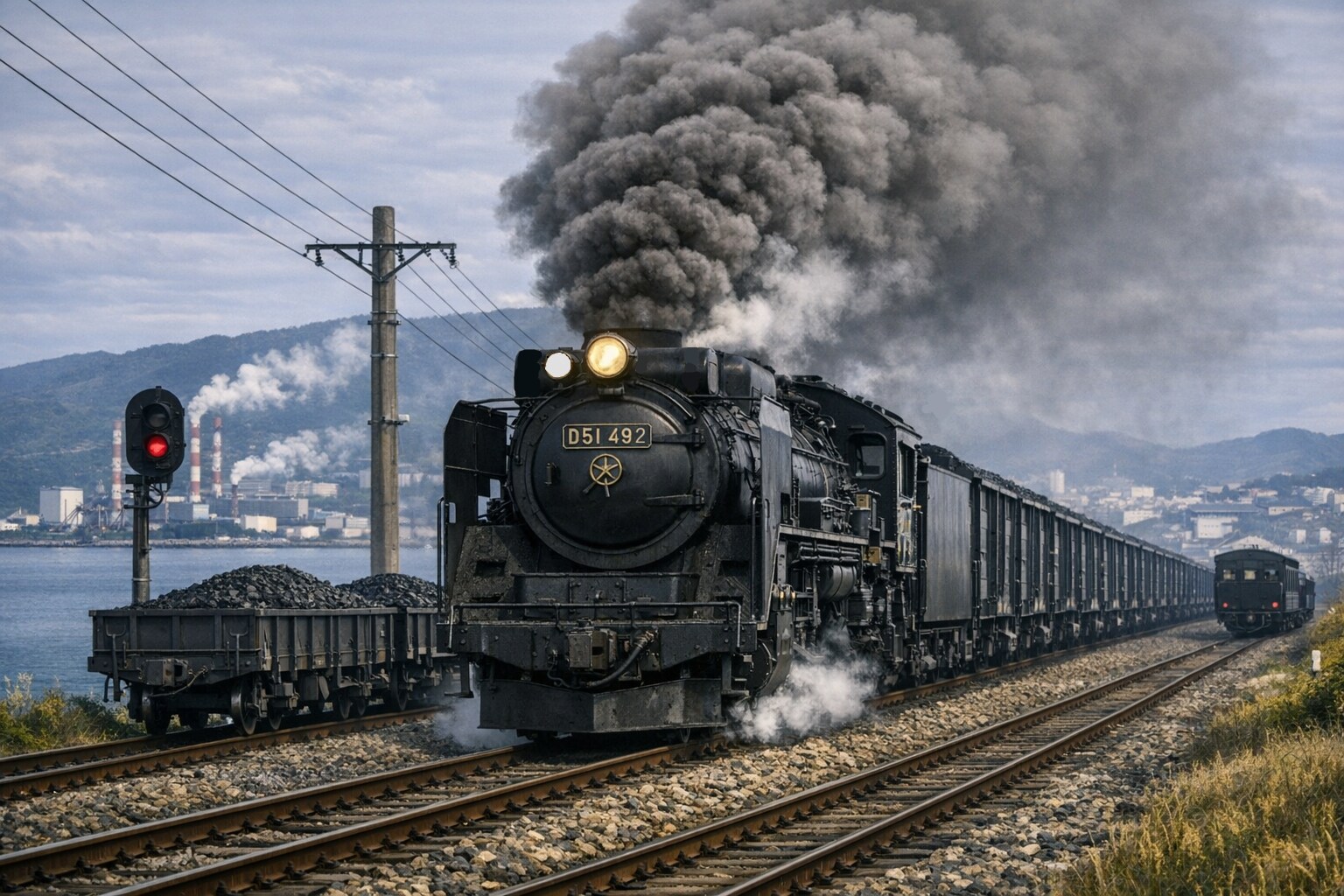 D51型が牽引する貨物列車 | の人気AIイラスト・グラビア