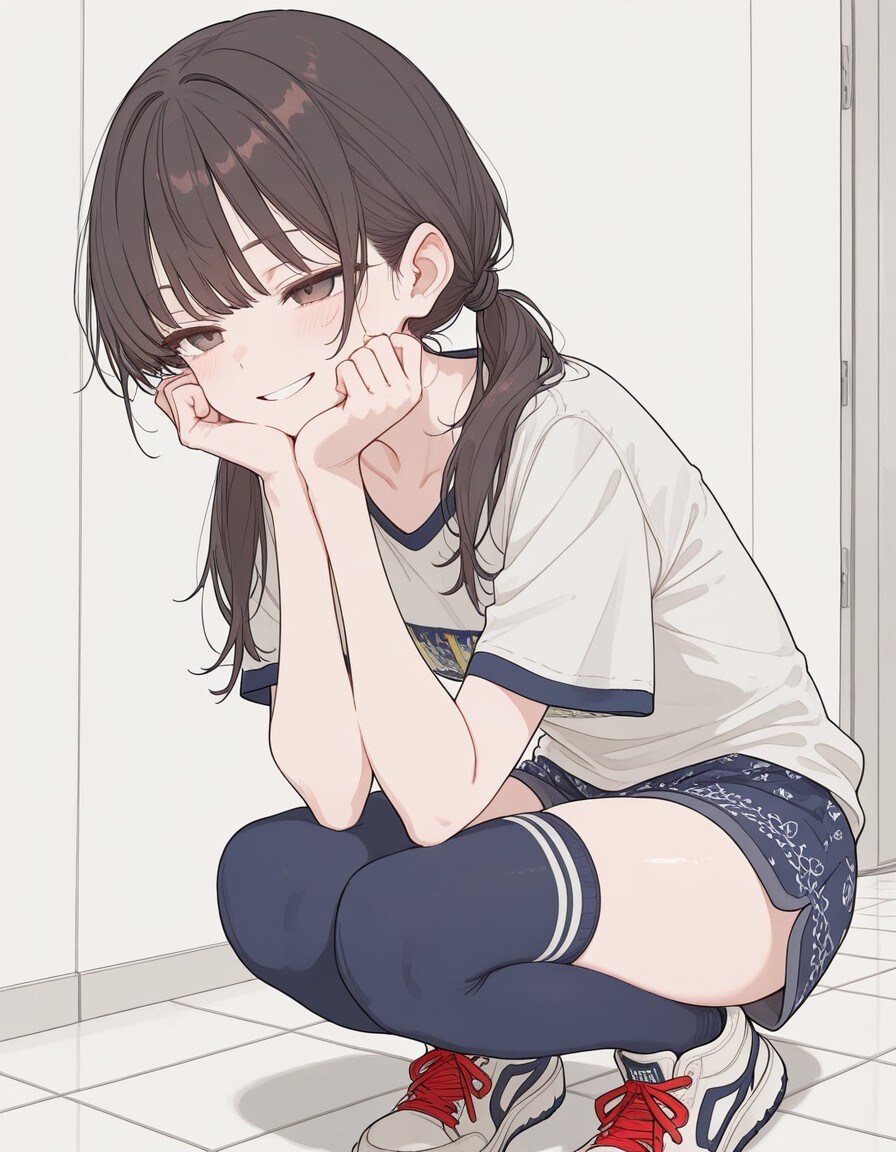ニヤける子