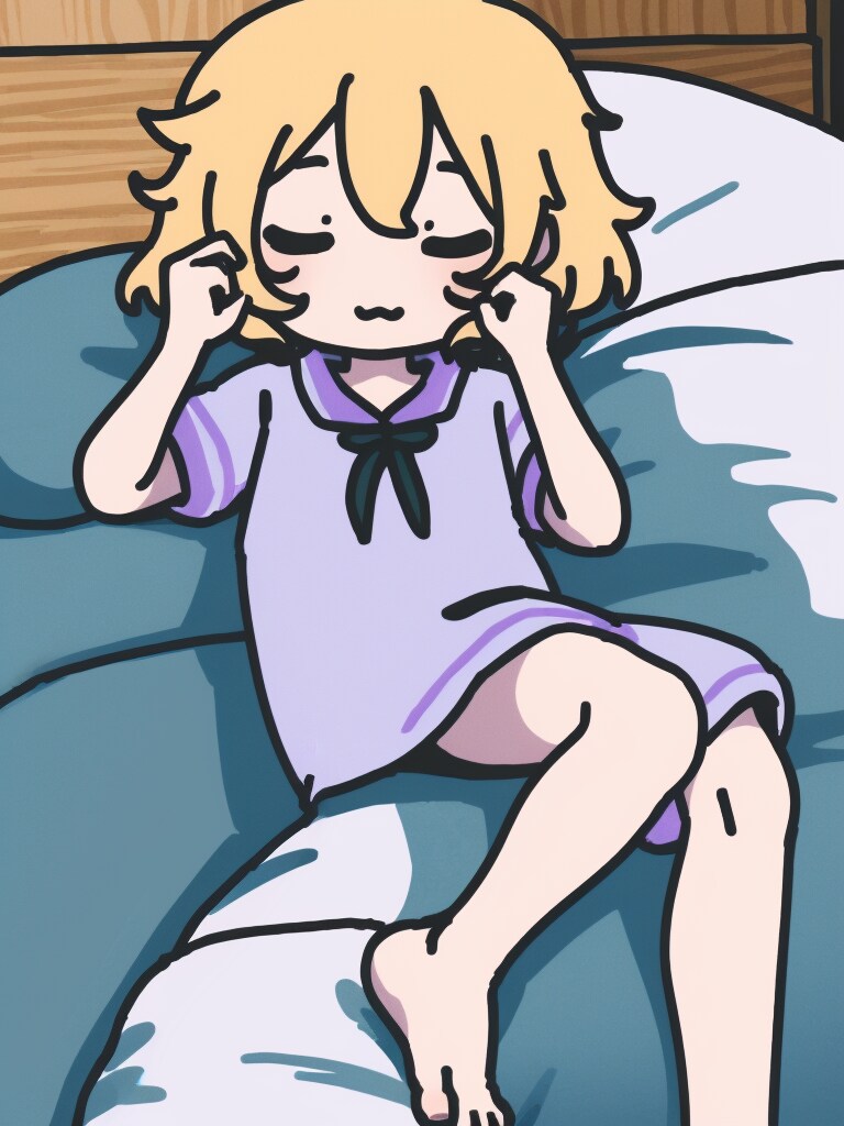 (12枚)暑くてベッドから起きれない！