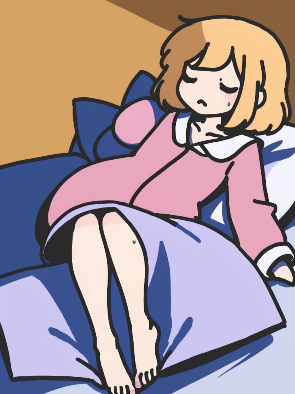 (12枚)暑くてベッドから起きれない！