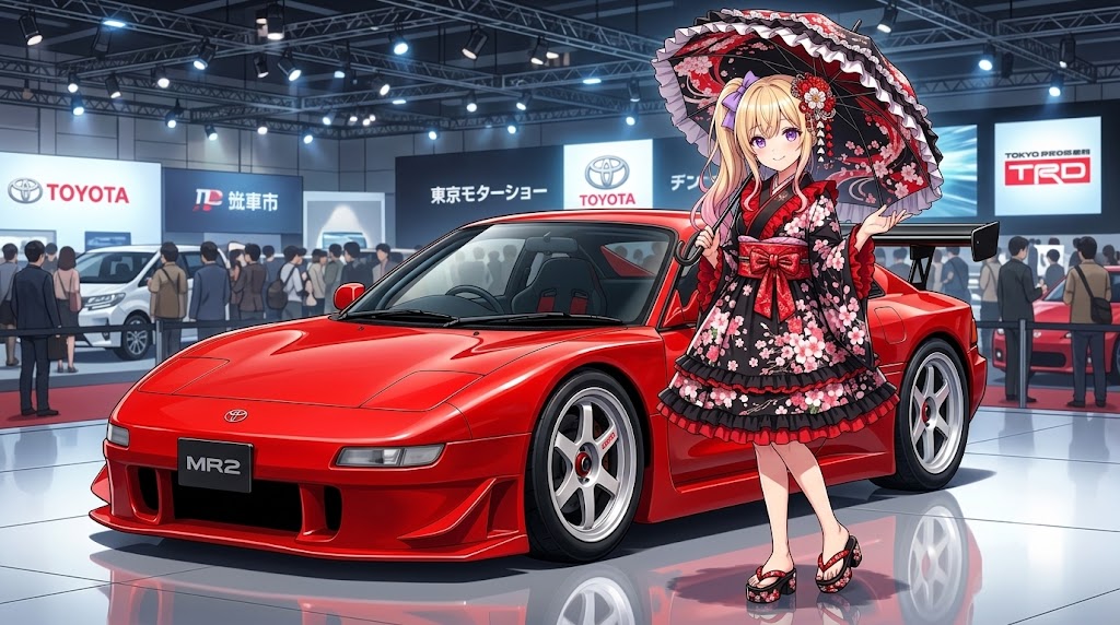 浴衣ドレスとTRD2000GT (MR2)