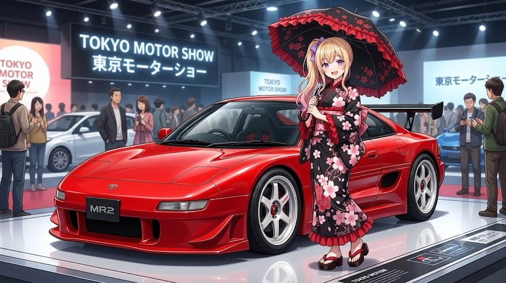 浴衣ドレスとTRD2000GT (MR2)