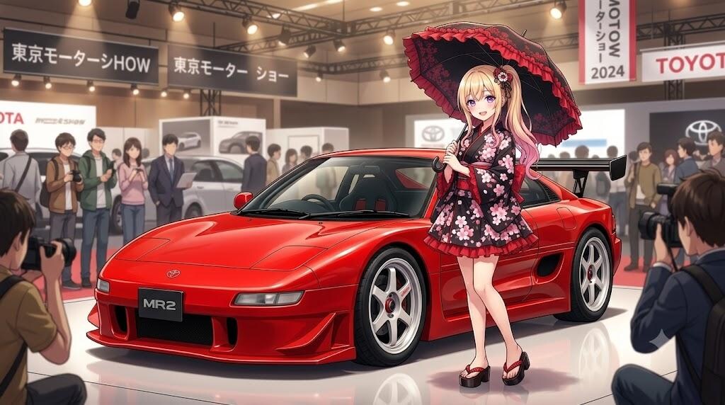 浴衣ドレスとTRD2000GT (MR2)