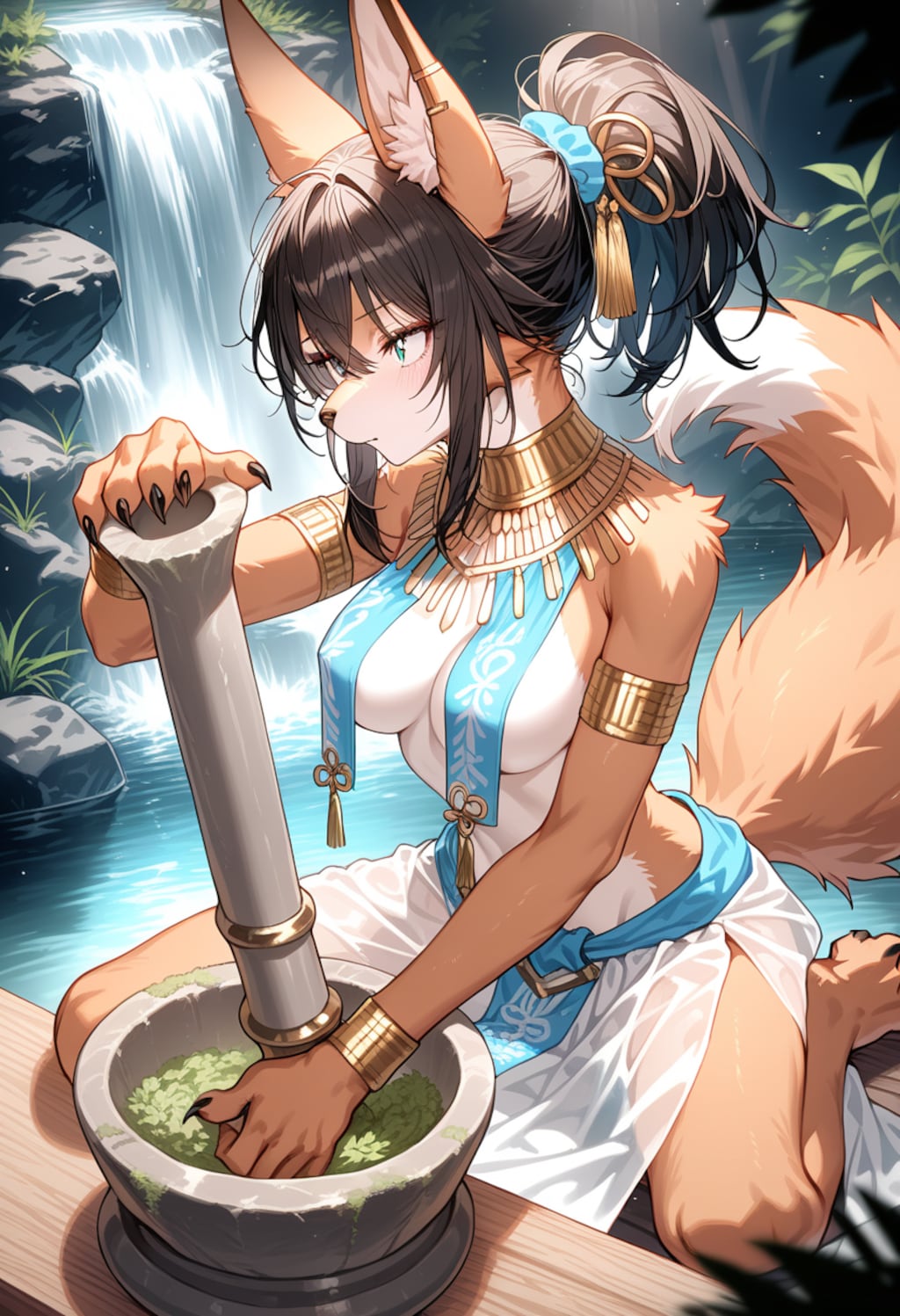 雌型獣人の薬師