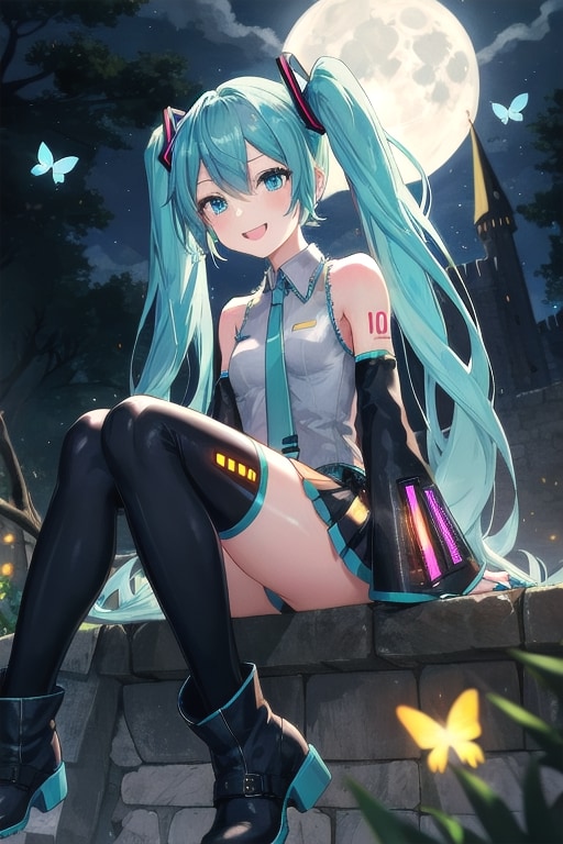 満月の夜の古城 | の人気AIイラスト・グラビア