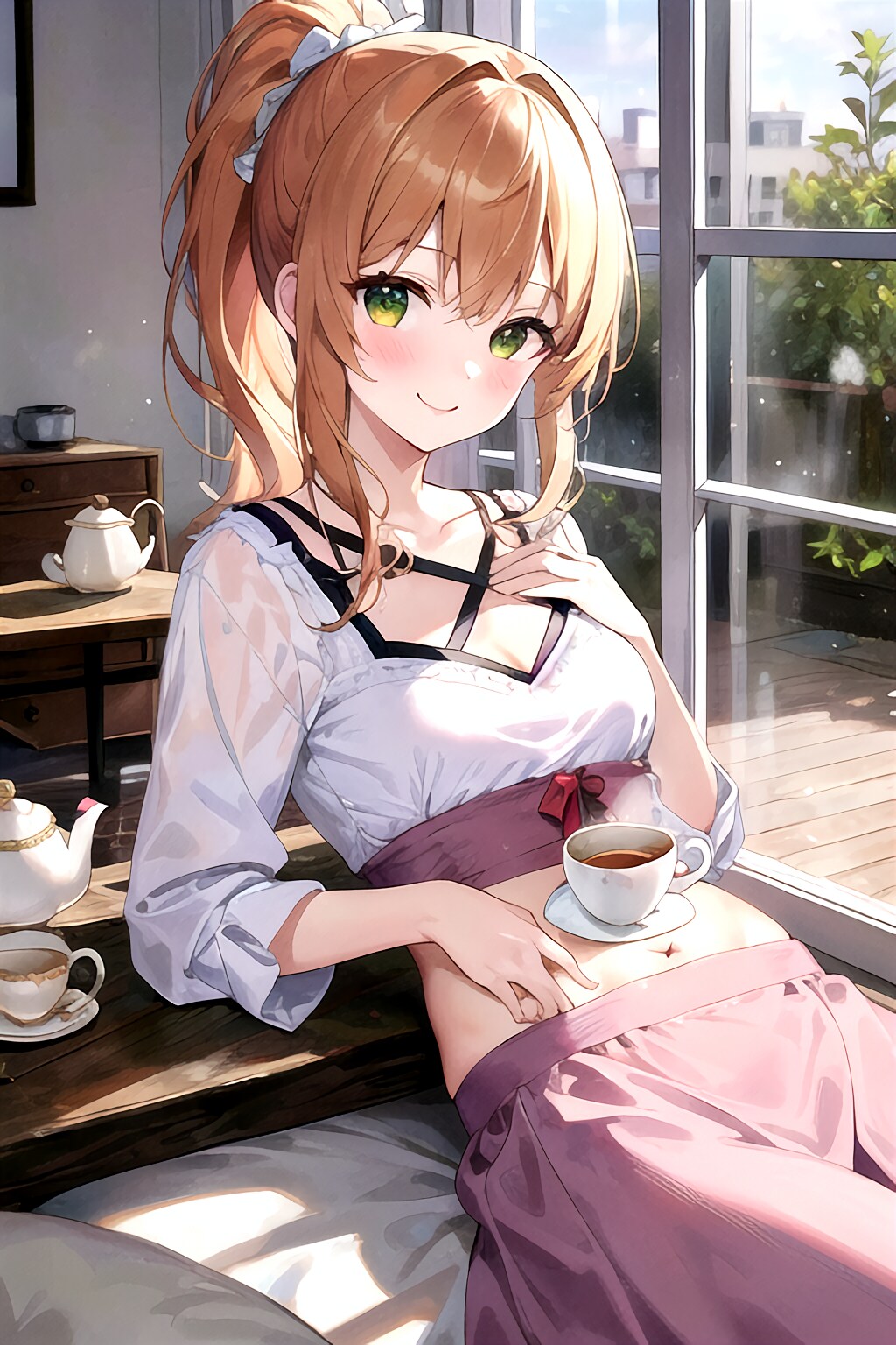 おへそ部ティータイム