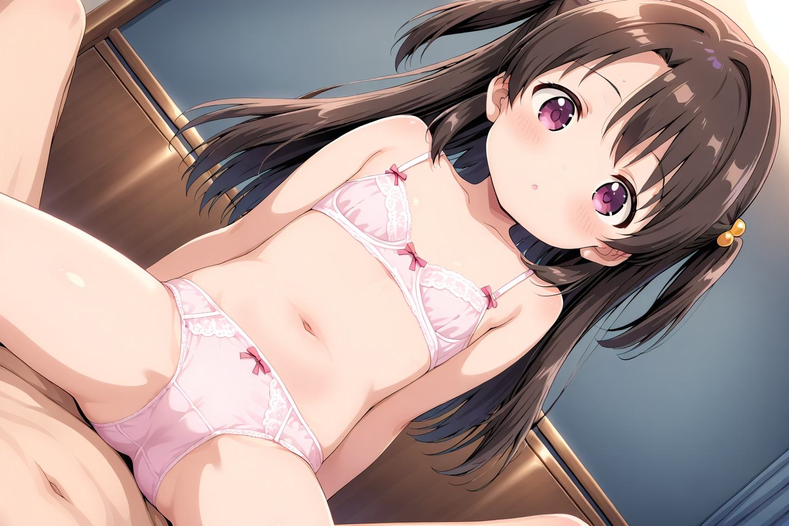 上下そろいなんて初めてだよ、似合う？